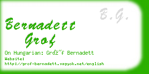 bernadett grof business card